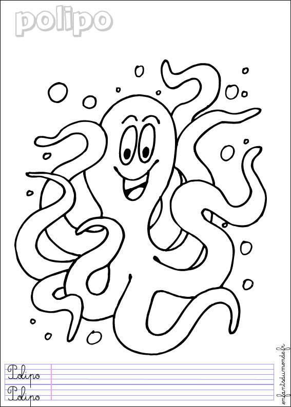 coloriage poulpe 1